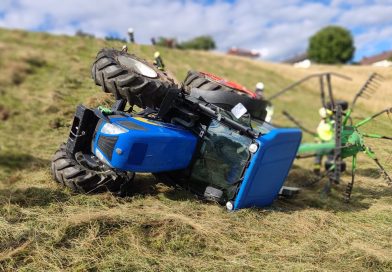 Traktorunfall mit Schutzengel
