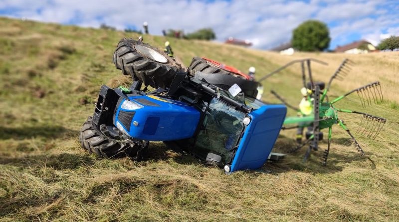 Traktorunfall mit Schutzengel
